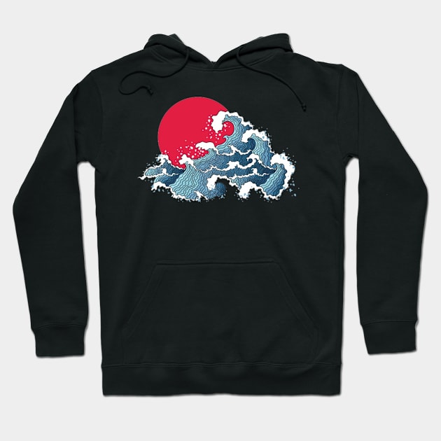 Japan’s wave Hoodie by WordFandom